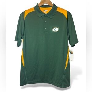 Green Bay Packers TX3 COOL Technology NFL Apparel‎ 3 Button Polo Football Large